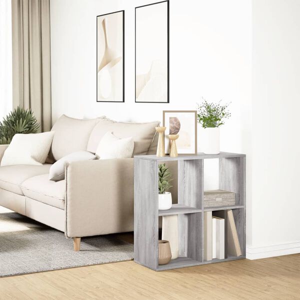 vidaXL &Eacute;tag&egrave;re s&eacute;paratrice de pi&egrave;ce sonoma gris 69,5x29x69,5 cm