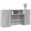 vidaXL Bureau de r&eacute;ception sonoma gris 200x50x103,5 cm bois ing&eacute;nierie