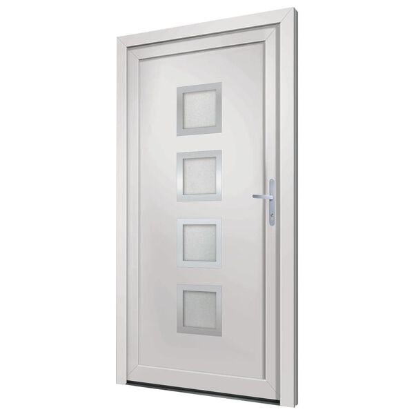 vidaXL Porte d'entr&eacute;e Blanc 108x208 cm PVC