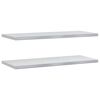 vidaXL &Eacute;tag&egrave;res murales 2 pcs 100x40 cm argent&eacute; acier inoxydable