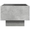 vidaXL Table de chevet avec LED infini gris béton 40x40x30 cm