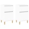 vidaXL Tables de chevet 2 pcs blanc 40x35x70 cm