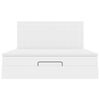 vidaXL Cadre de lit ottoman avec matelas blanc 180x200 cm similicuir