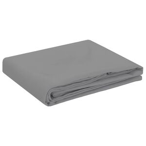 vidaXL Tissu de Table Carr&eacute; Gris clair 140 x 140 cm Polyester
