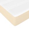 vidaXL Sommier &agrave; lattes de lit avec matelas Cr&egrave;me 140x190 cm Tissu