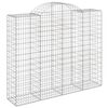 vidaXL Paniers à gabions arqués 8 pcs 200x50x160/180 cm Fer galvanisé
