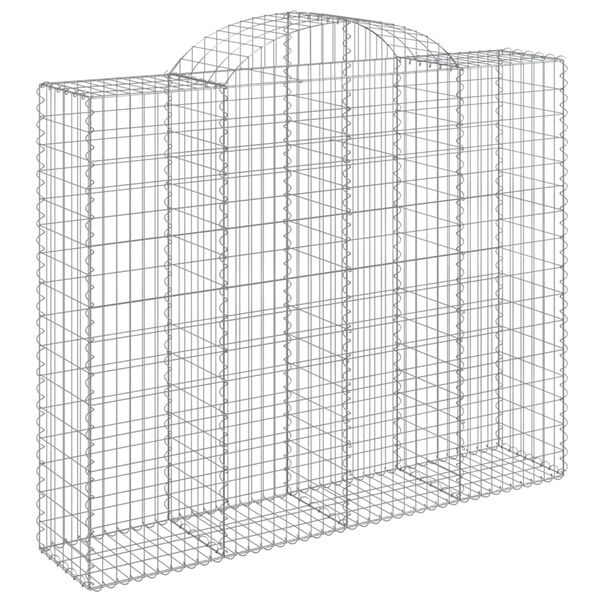 vidaXL Paniers à gabions arqués 8 pcs 200x50x160/180 cm Fer galvanisé