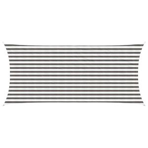vidaXL Voile d'ombre 2 x 5 m HDPE Rectangulaire Gris clair et blanc
