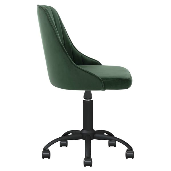 vidaXL Chaises pivotantes &agrave; manger lot de 2 vert fonc&eacute; velours
