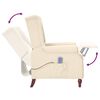 vidaXL Fauteuil inclinable de massage Crème Tissu