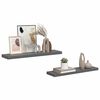 vidaXL &Eacute;tag&egrave;re murale flottante 2 pcs Gris brillant 90x23,5x3,8 cm MDF