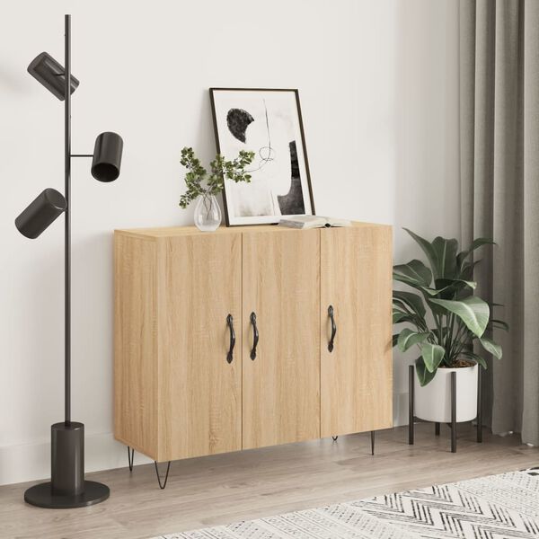 vidaXL Buffet chêne sonoma 90x34x80 cm bois d'ingénierie