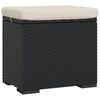 vidaXL Poufs avec coussins lot de 2 noir 40x30x40 cm r&eacute;sine tress&eacute;e