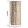 vidaXL Rideau anti-mouches marron fonc&eacute; et beige 90x220 cm chenille