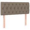 vidaXL Sommier &agrave; lattes de lit avec matelas Taupe 90x190 cm Tissu