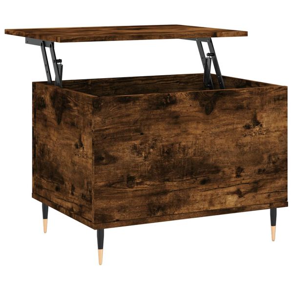 vidaXL Table basse Ch&ecirc;ne fum&eacute; 60x44,5x45 cm Bois d'ing&eacute;nierie