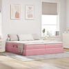 vidaXL Lit avec rangement et matelas Rose 200 x 200 cm Velours
