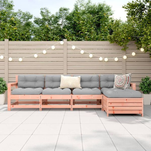 vidaXL Salon de jardin 5 pcs bois massif sapin de douglas