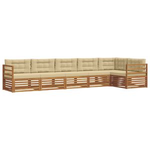 vidaXL Ensemble de canap&eacute;s d'ext&eacute;rieur 6 pcs Naturel et Beige