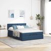 vidaXL Lit ottoman avec matelas bleu 140x190 cm tissu