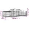 vidaXL Paniers à gabions arqués 15 pcs 200x50x40/60 cm fer galvanisé