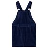 Robe salopette pour enfants velours côtelé bleu marine 128