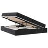 vidaXL Lit avec rangement et matelas avec stockage 2 pc Noir Cuir