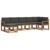 vidaXL Ensemble de canap&eacute;s d'ext&eacute;rieur 7 pc Naturel et Anthracite