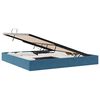 vidaXL Cadre de lit ottoman Bleu fonc&eacute; 200 x 200 cm Velours