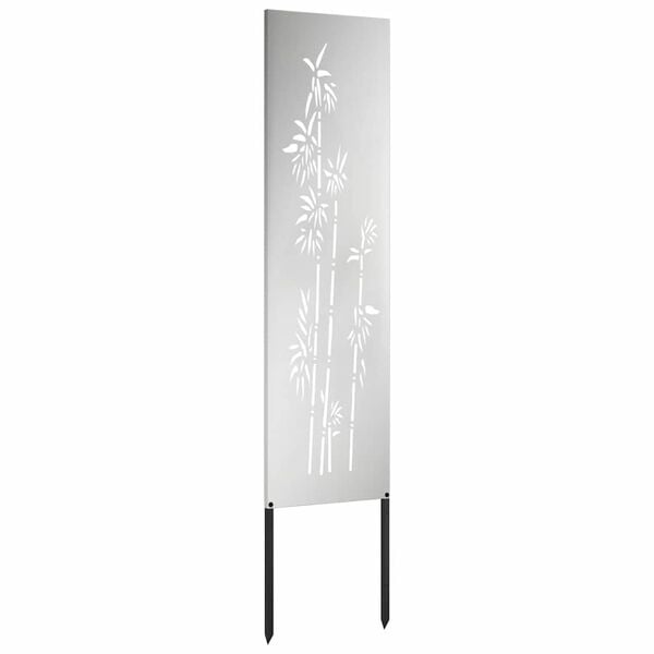 vidaXL Écran de confidentialité de jardin Floral Argenté 32 x 140 cm