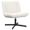 vidaXL Chaise pivotante Cr&egrave;me 63 x 75 x 76 cm Peau de mouton