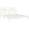 vidaXL Cadre de lit sans matelas blanc 180x200 cm bois massif