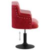 vidaXL Chaise pivotante de salle &agrave; manger Rouge bordeaux Velours