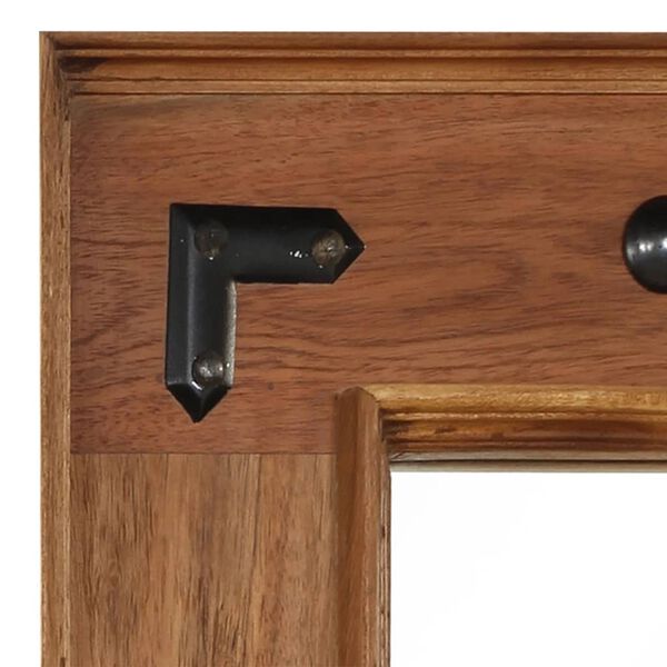 vidaXL Miroir Bois d'acacia massif 50 x 50 cm