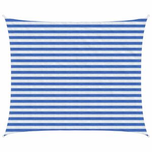 vidaXL Voile d'ombre Bleu et Blanc 2,5 x 4 m HDPE