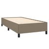 vidaXL Sommier &agrave; lattes de lit avec matelas Taupe 90x190 cm Tissu
