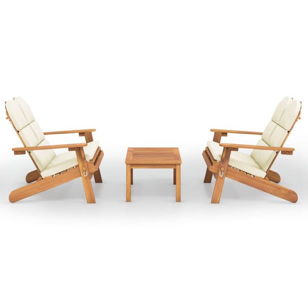 vidaXL Ensemble de salon de jardin Adirondack 3 pcs bois acacia solide