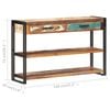 vidaXL Buffet 120x30x75 cm Bois de récupération solide