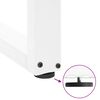 vidaXL Pieds de table &agrave; manger en U 2 pi&egrave;ces Blanc 60 x (72-73) cm Acier