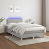 vidaXL Sommier &agrave; lattes de lit matelas LED gris clair 120x190 cm tissu