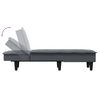vidaXL Chaise longue gris foncé velours