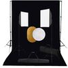vidaXL Kit de studio photo bo&icirc;tes &agrave; lumi&egrave;re toile de fond r&eacute;flecteur