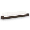 vidaXL Salon de jardin 5 pcs avec coussins Marron R&eacute;sine tress&eacute;e