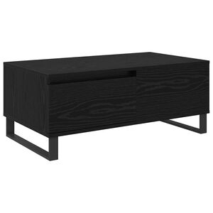 vidaXL Table basse Ch&ecirc;ne noir 90 x 50 x 36,5 cm Bois d'ing&eacute;nierie