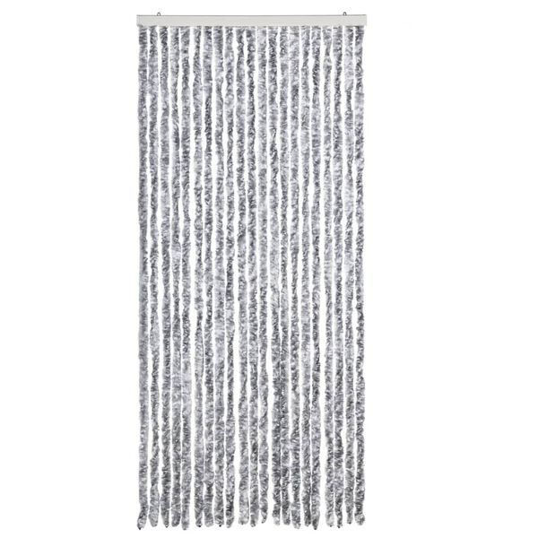 vidaXL Moustiquaire Blanc et gris 90x200 cm Chenille
