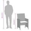 vidaXL Ensemble de bistro 3 pcs avec coussins gris r&eacute;sine tress&eacute;e