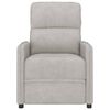 vidaXL Fauteuil électrique de massage Gris clair Tissu microfibre