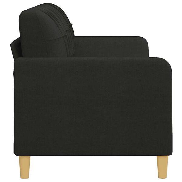vidaXL Canapé à 3 places Noir 180 cm Tissu