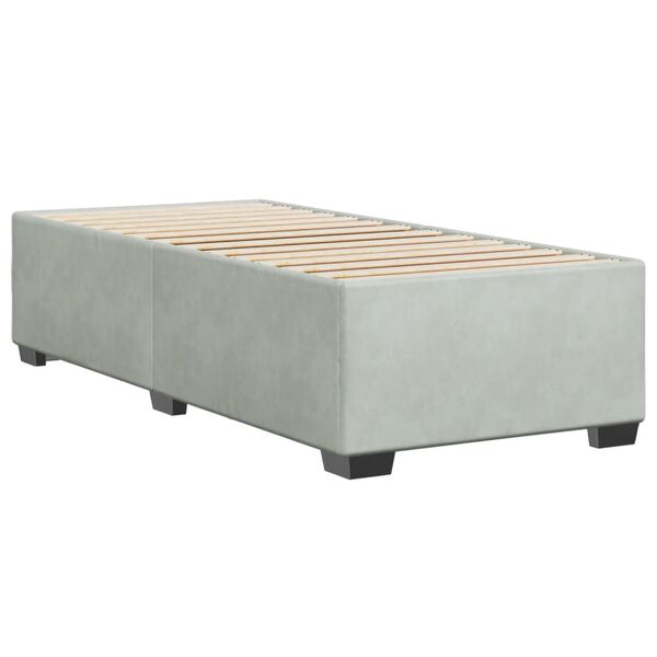 vidaXL Cadre de lit sans matelas gris clair 90x200 cm velours