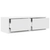 vidaXL Meuble TV blanc 80x31x25,5 cm bois d'ing&eacute;nierie
